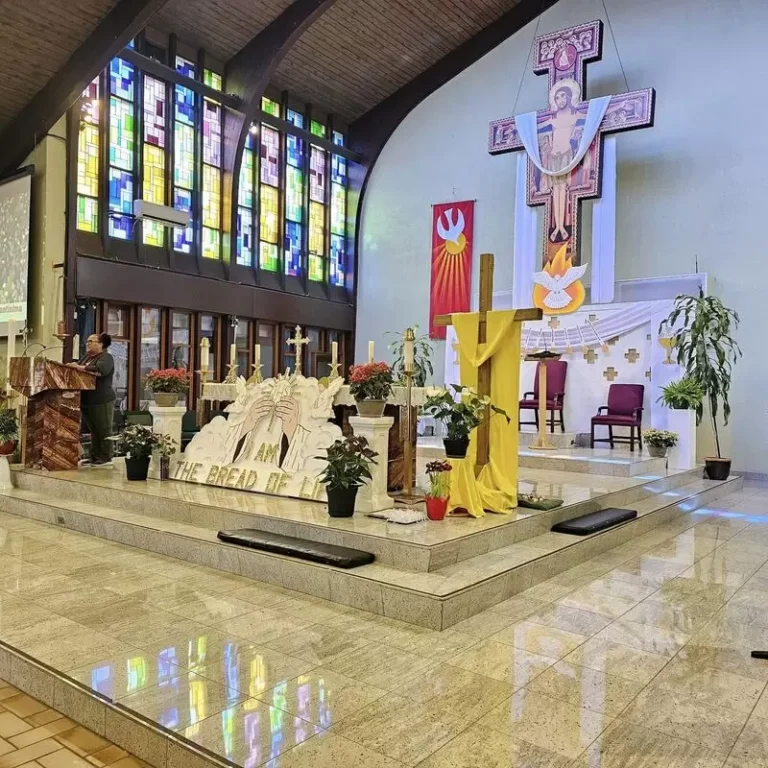 The sanctuary of St. Philip Neri church
