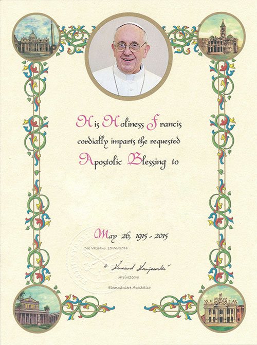 Papal Blessings Papal Blessings